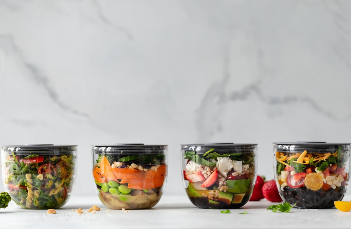Healthy protein sources including legumes, nuts, and fish